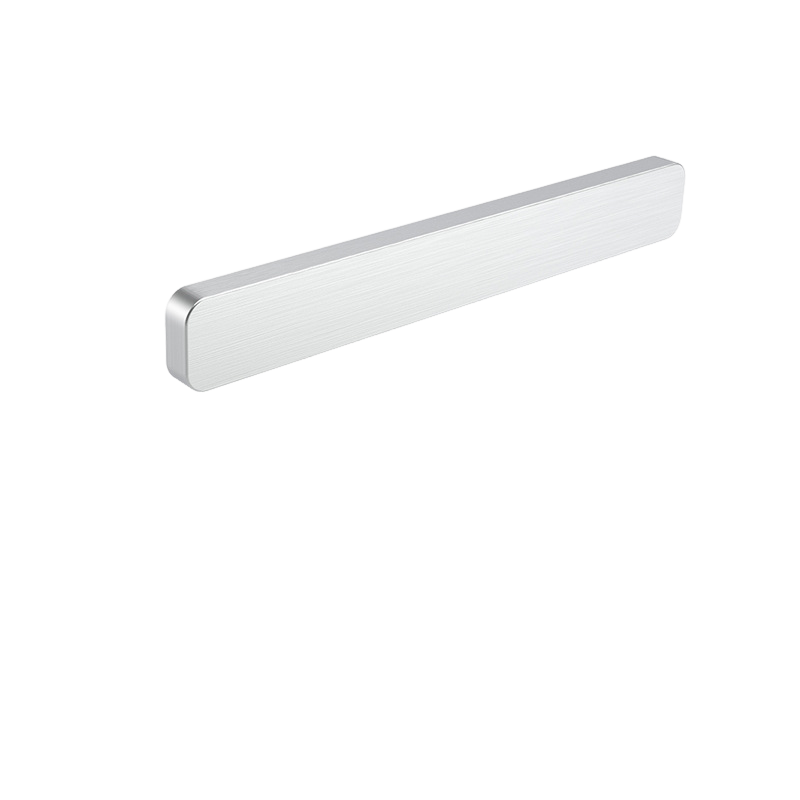 En elegant, rektangulär vit soundbar med rundade kanter visas på en transparent bakgrund - perfekt för moderna utrymmen, precis som Elevkassans Magnetisk Knivhållare för snygga knivförvaring kök.
