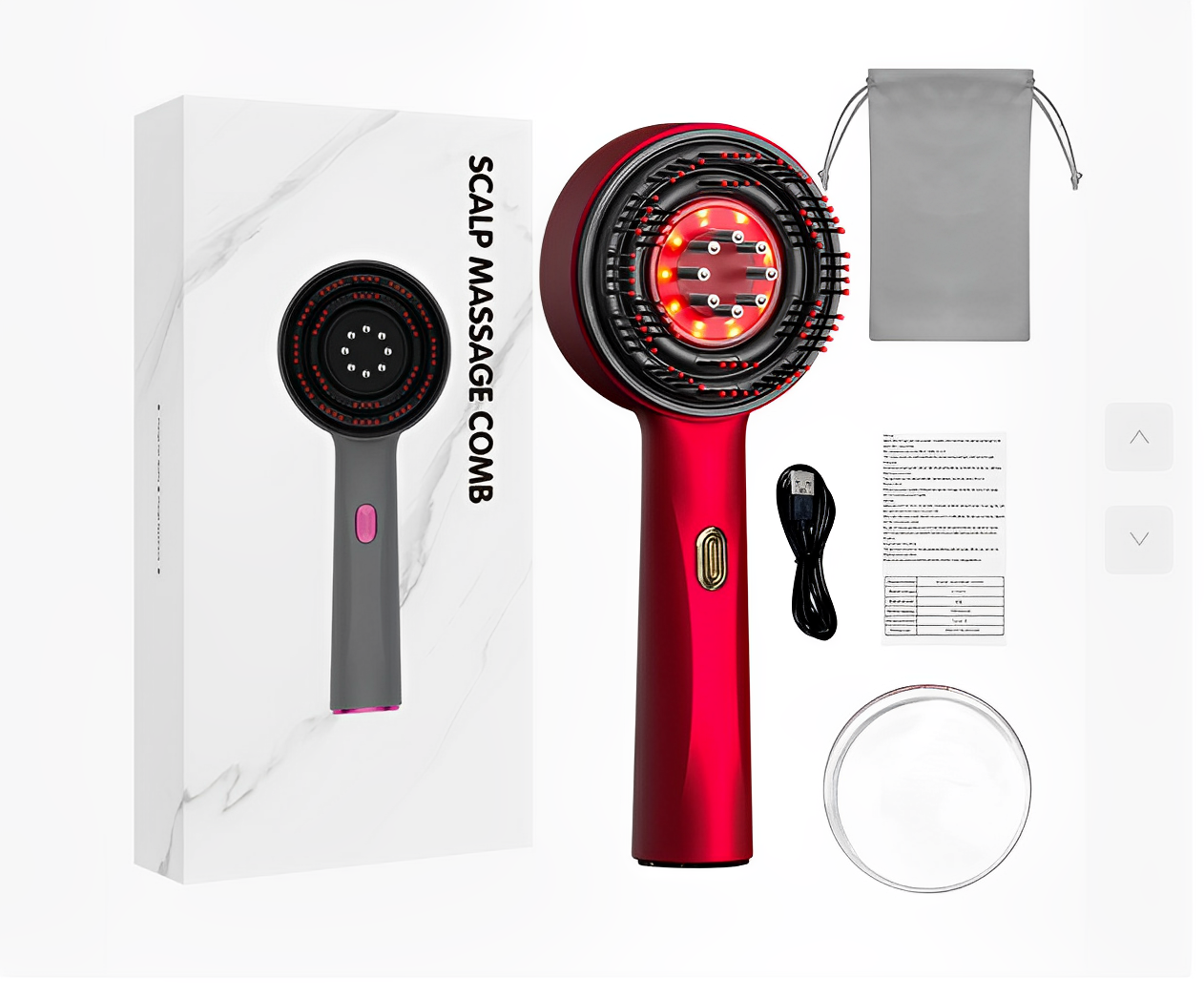 Elektrisk Massage Kam - Röd
